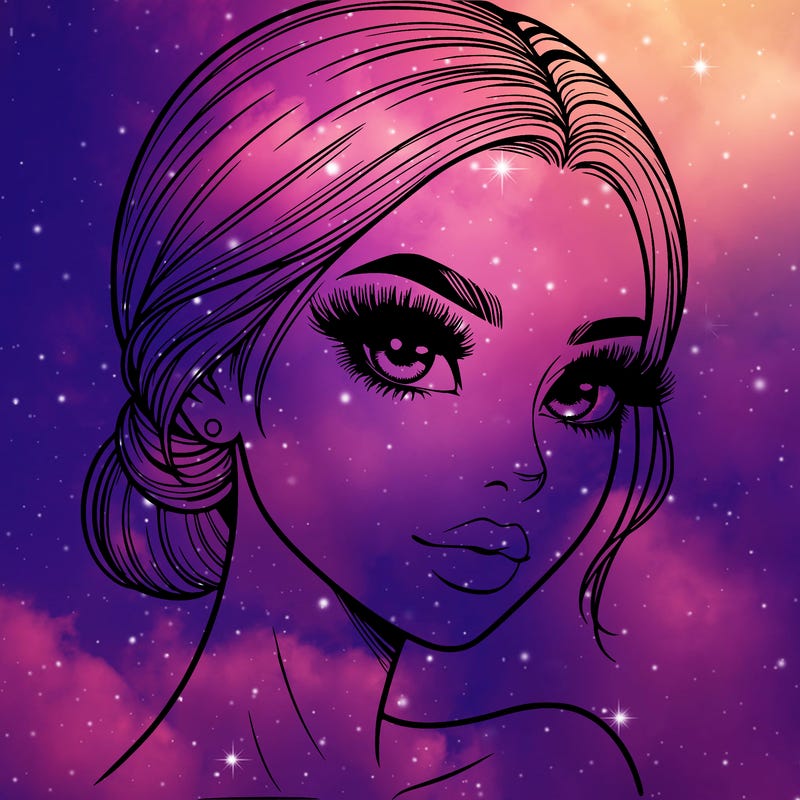 realistic girl with lashes