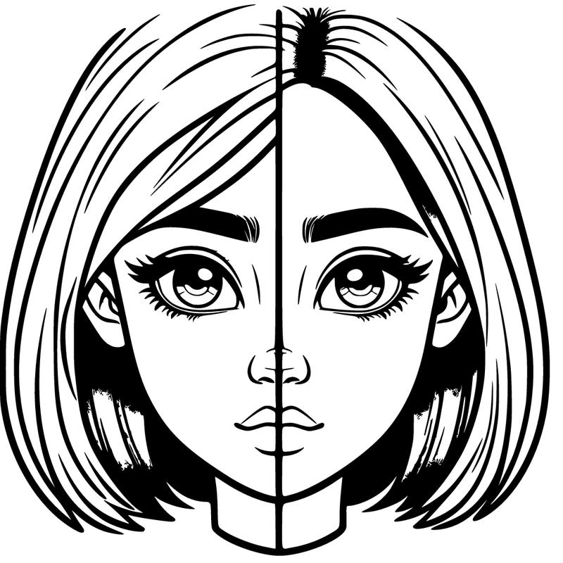 realistic girl split