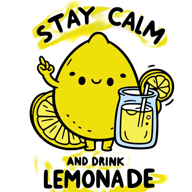 stay calm and drink lemonade