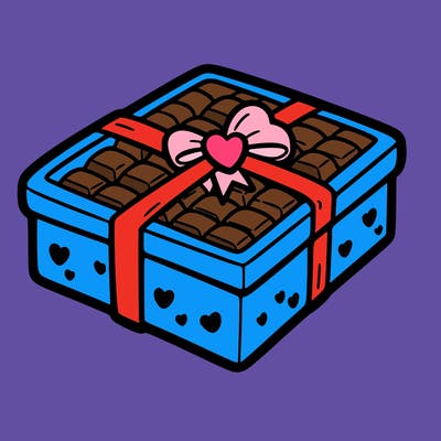 a box of chocolate for valentines day