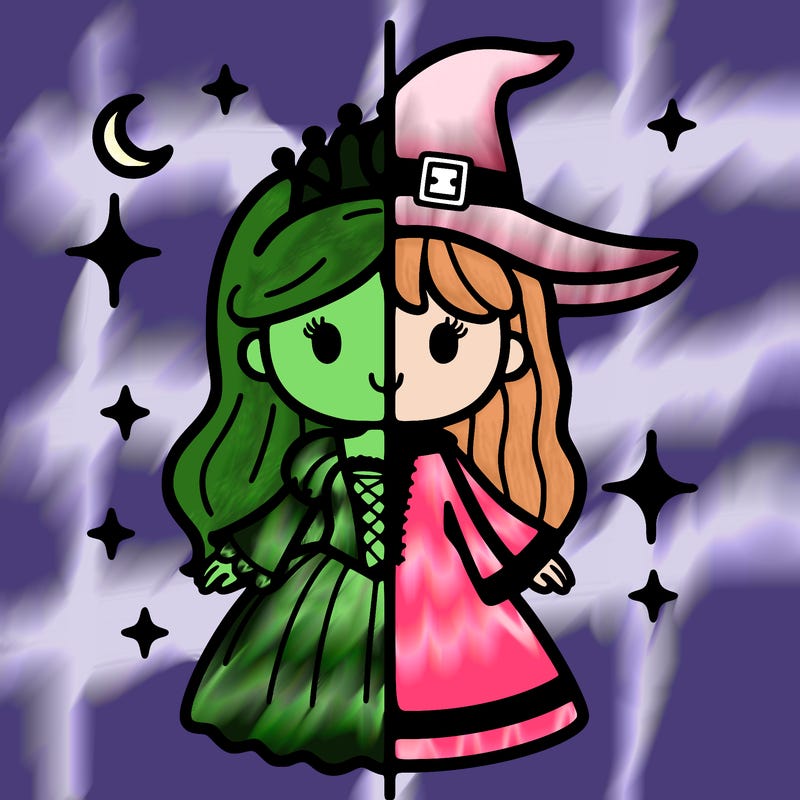split princess and witch