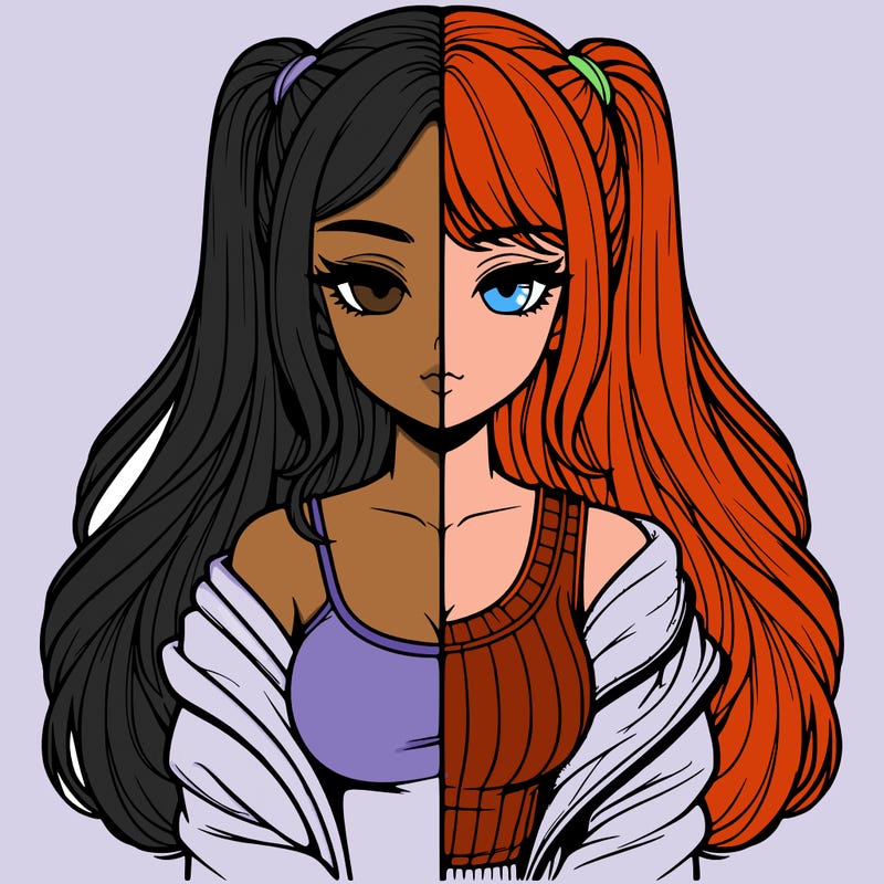 realistic girl split