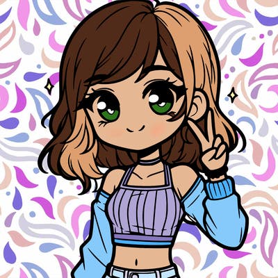 cute girl with crop top