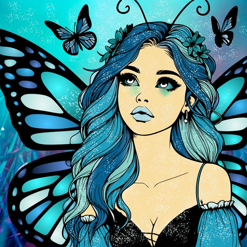 butterfly fairy realistic girl