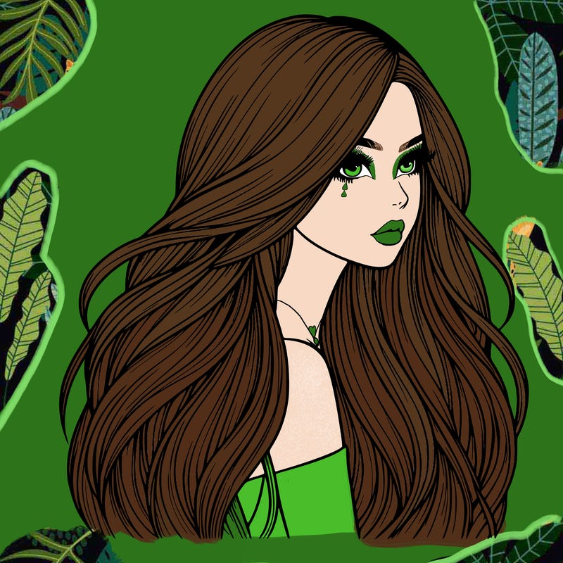 realistic girl with long realistic hair