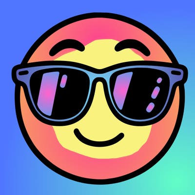 emoji with sunglasses