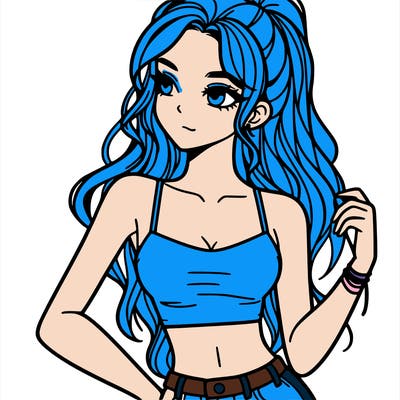 girl in crop top