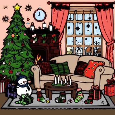 christmas living room