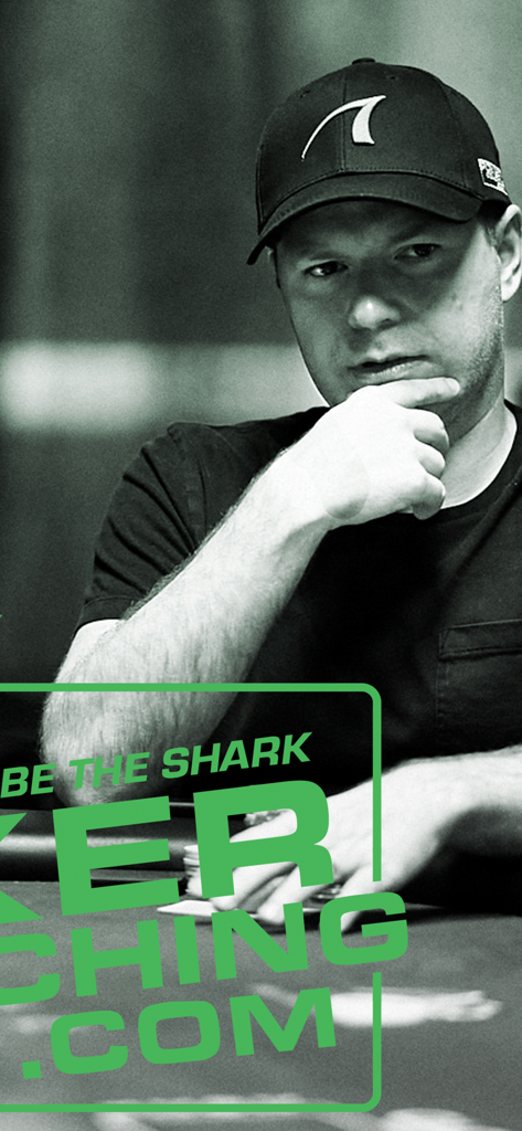 El entrenador profesional de póker Jonathan Little con el lema Be The Shark