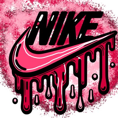 dripping nike logo