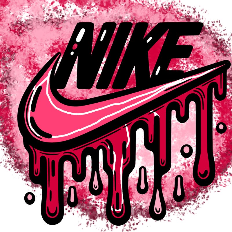 dripping nike logo