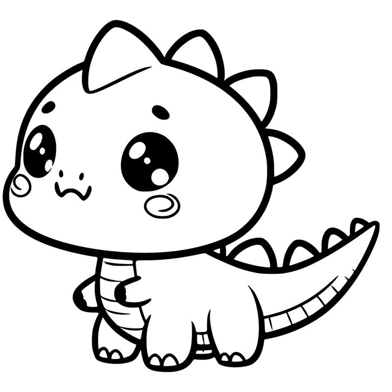 a cute chibi dinosaur