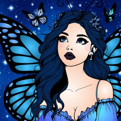 butterfly fairy realistic girl