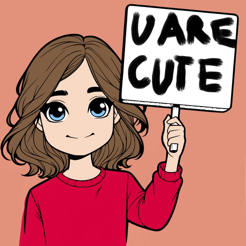 realistic girl holding up a sign