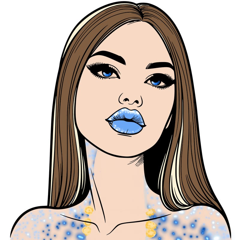 realistic woman with full lips