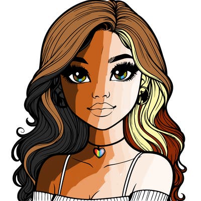 realistic pretty girl