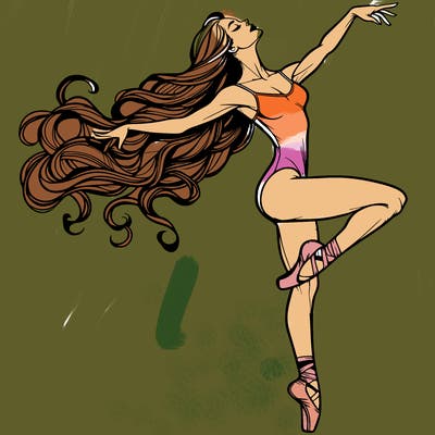 realistic woman dancer