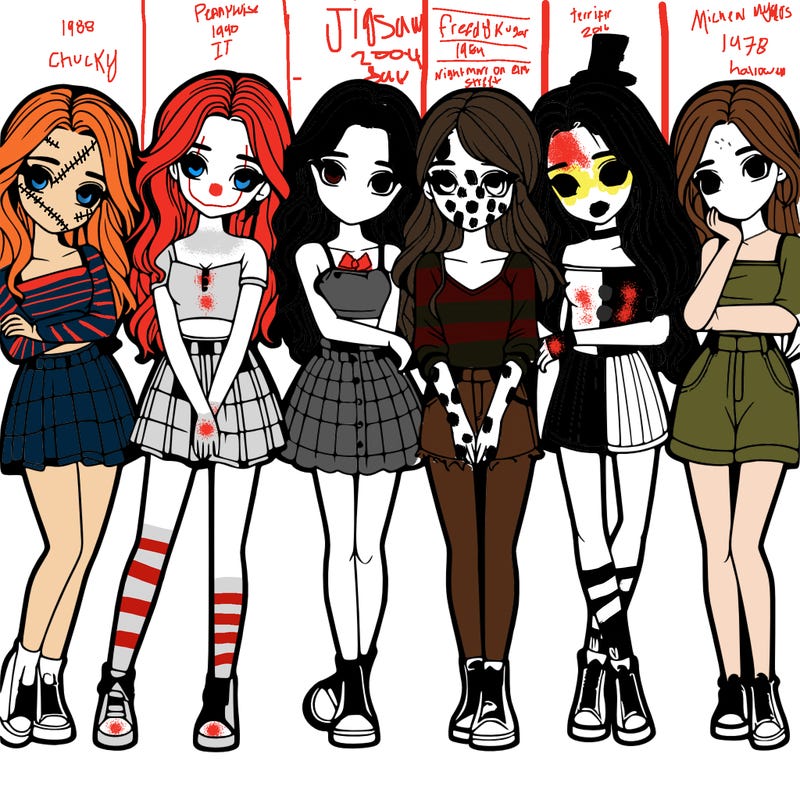 a group of girls realistic