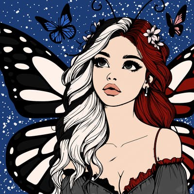 butterfly fairy realistic girl