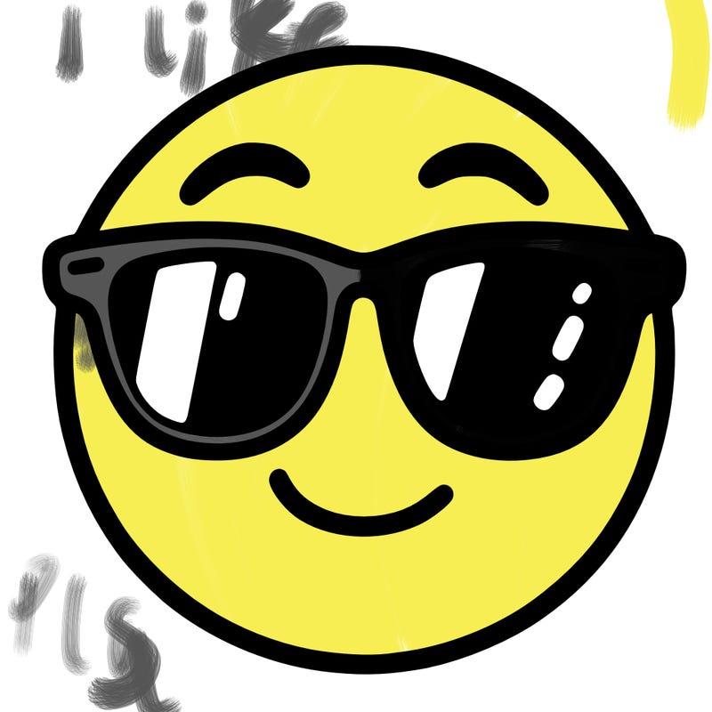 emoji with sunglasses