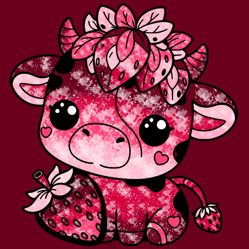 cute strawberry cow