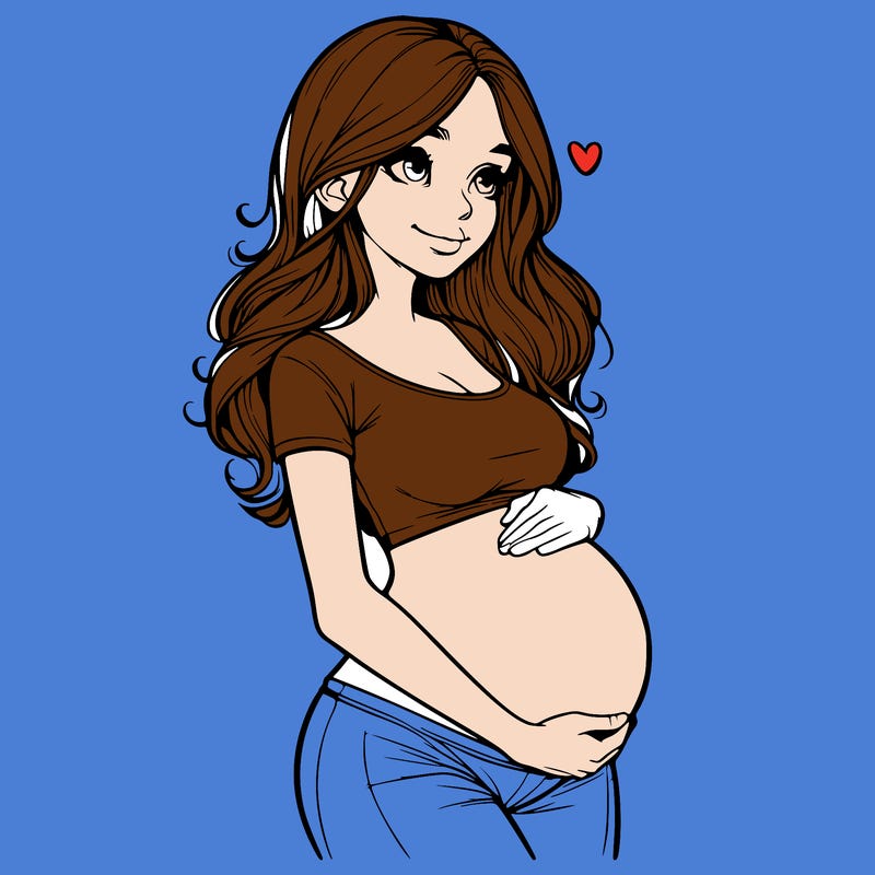 realistic pregnant girl