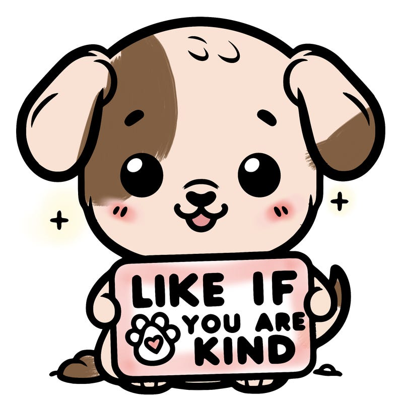 make a sign that says like if you are kind with a cute little dog