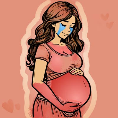 woman heavily pregnant realistic