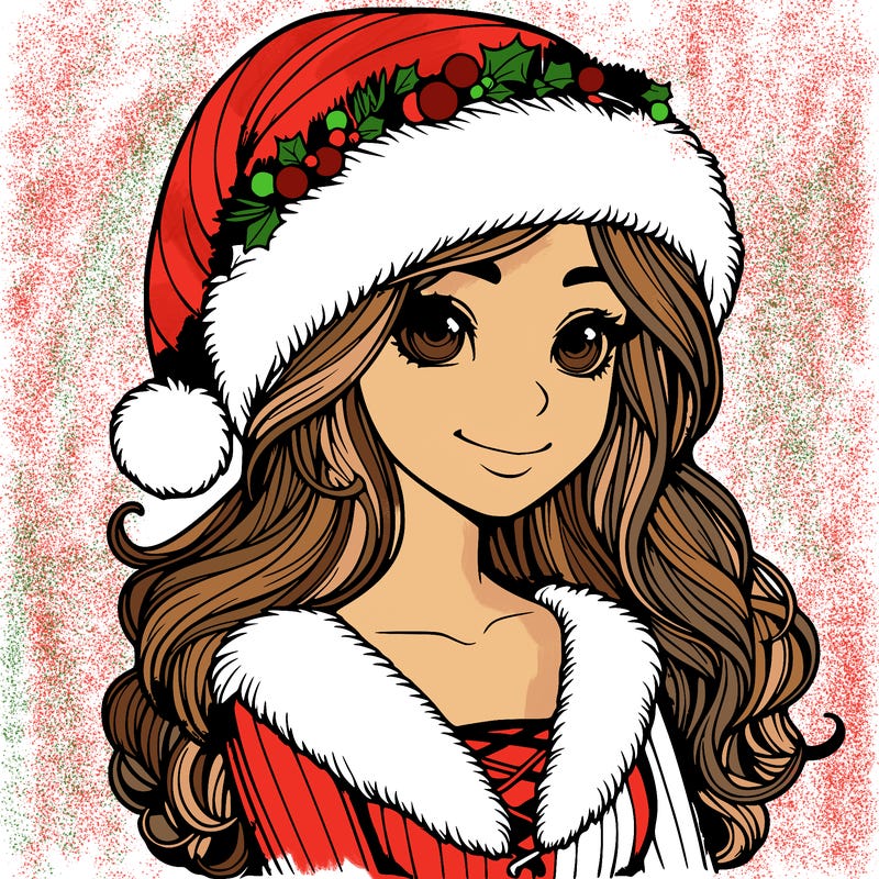 realistic christmas  girl