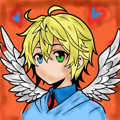anime boy with wings