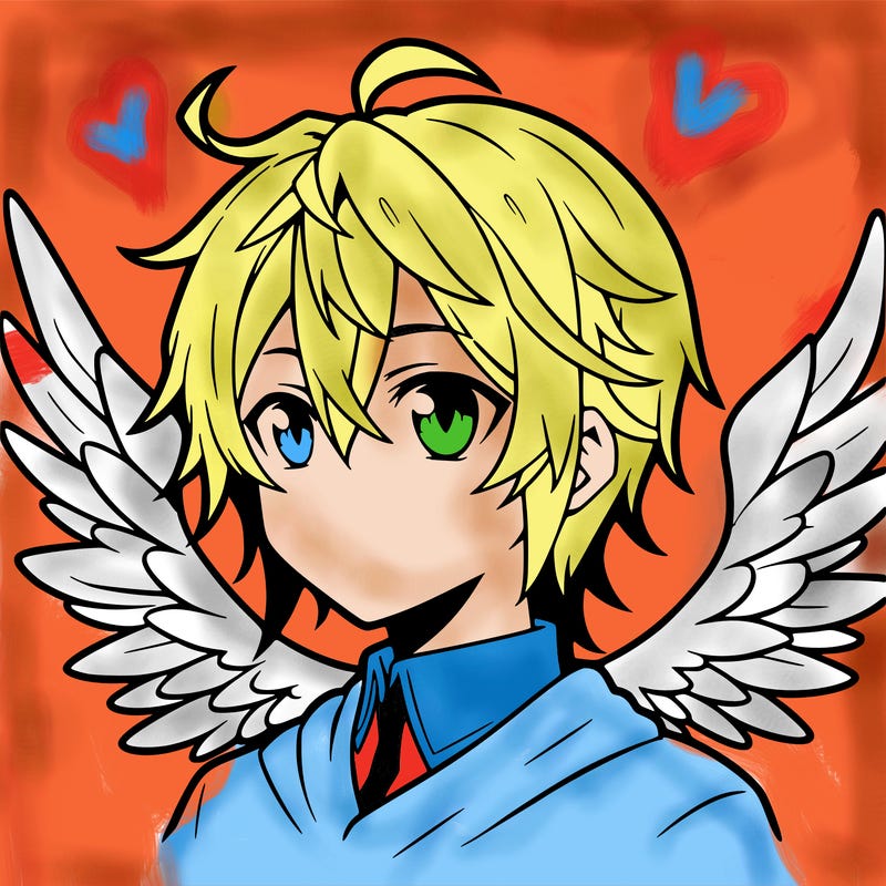 anime boy with wings