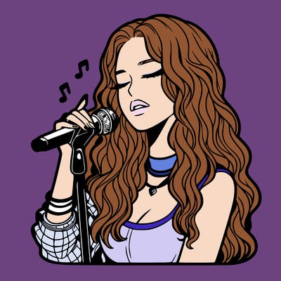 realistic female singer