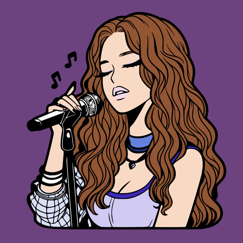 realistic female singer