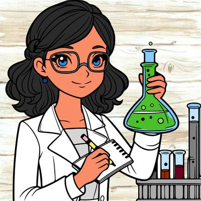 a female scientist