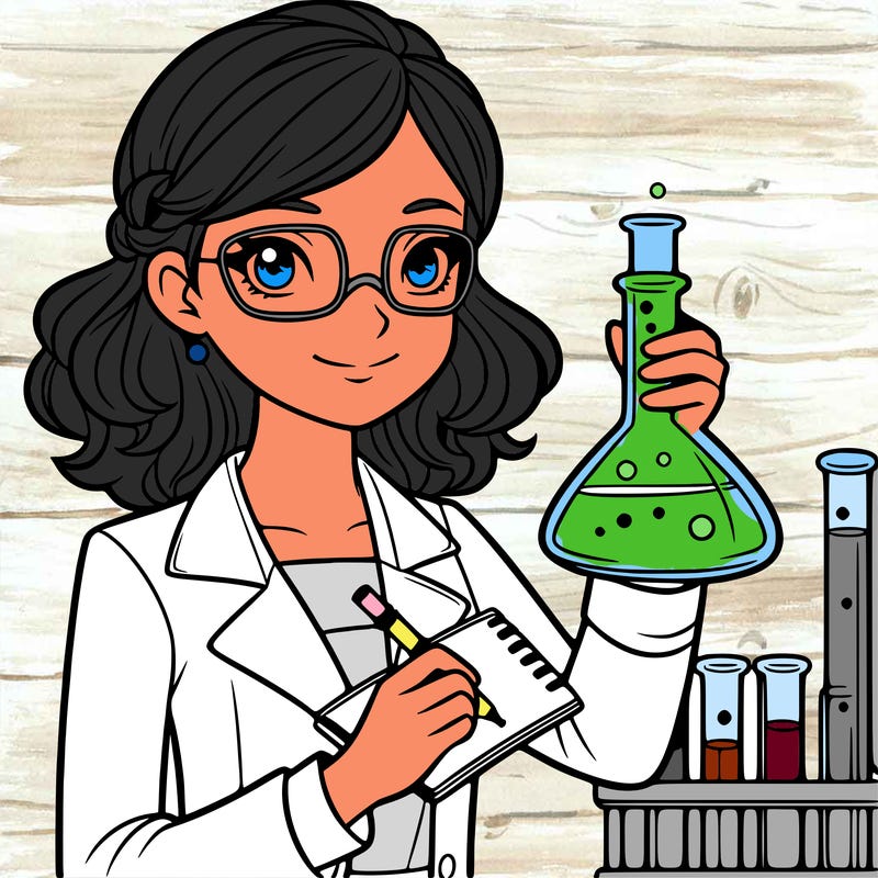 a female scientist