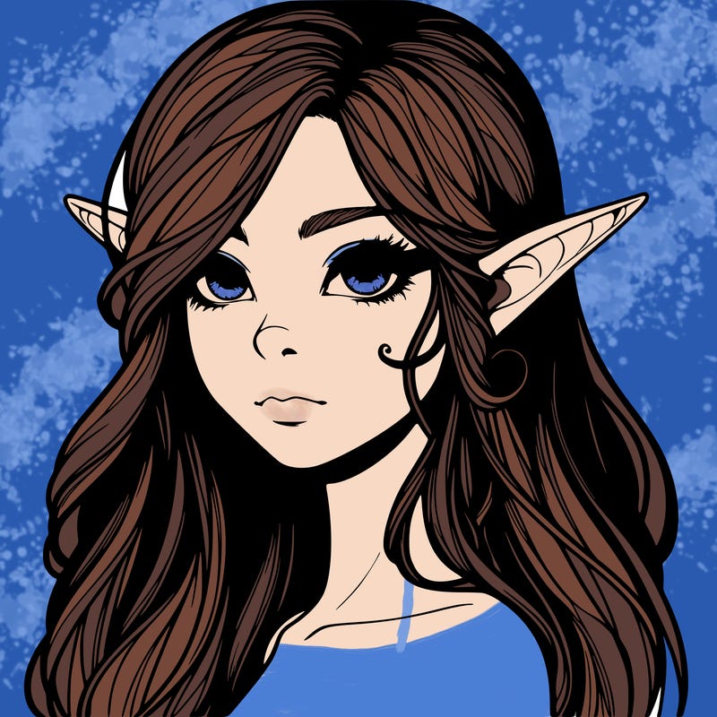 elf girl realistic dark fantasy