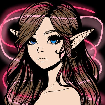 elf girl realistic dark fantasy