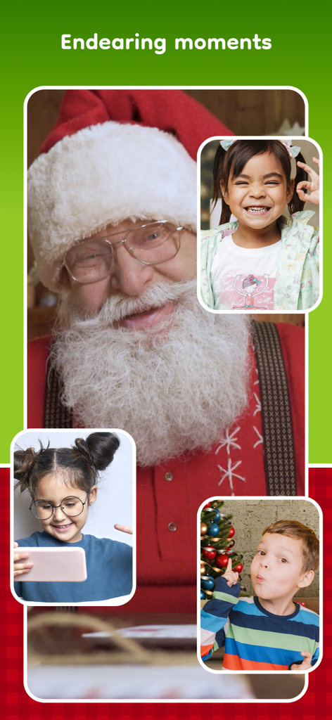 Santa Video Call – Fake Chat - Santa Claus and children smiling during a video call