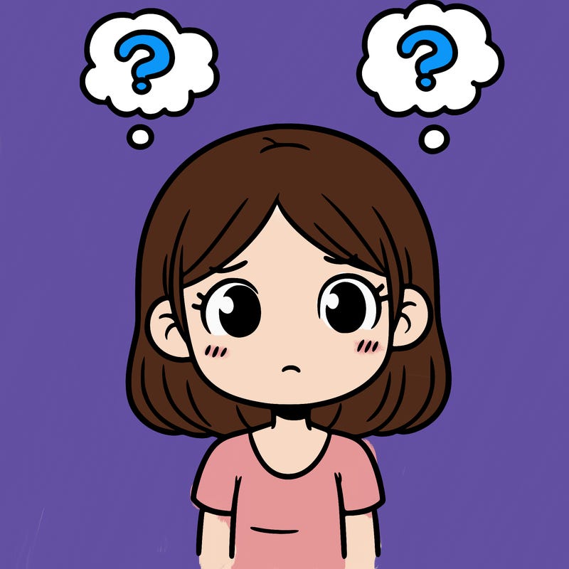 confused thinking girl