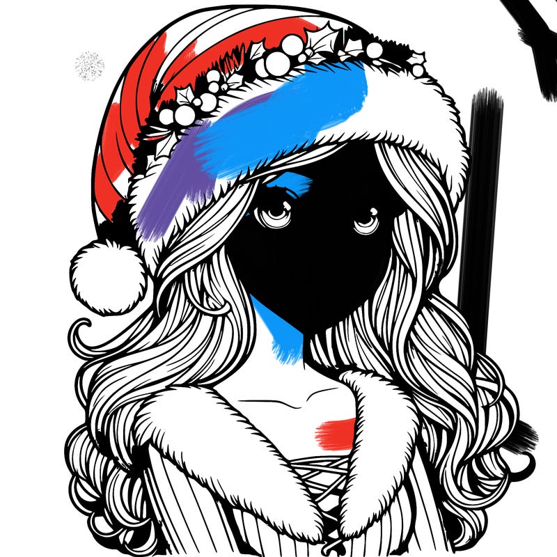 realistic christmas  girl