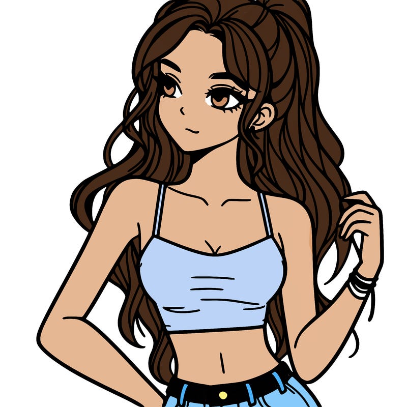 girl in crop top