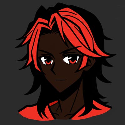 manga guy with long hair