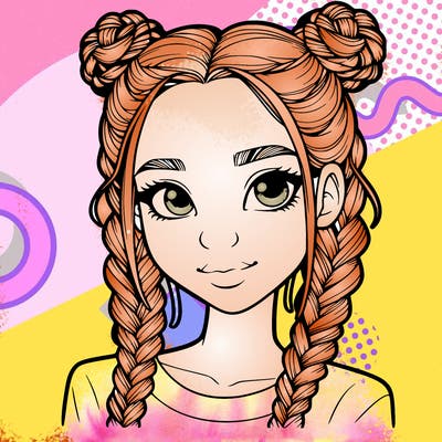 realistic girl with braids