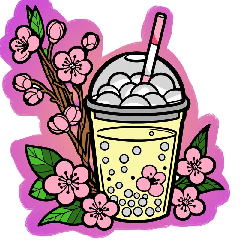 cherry blossom iced tea