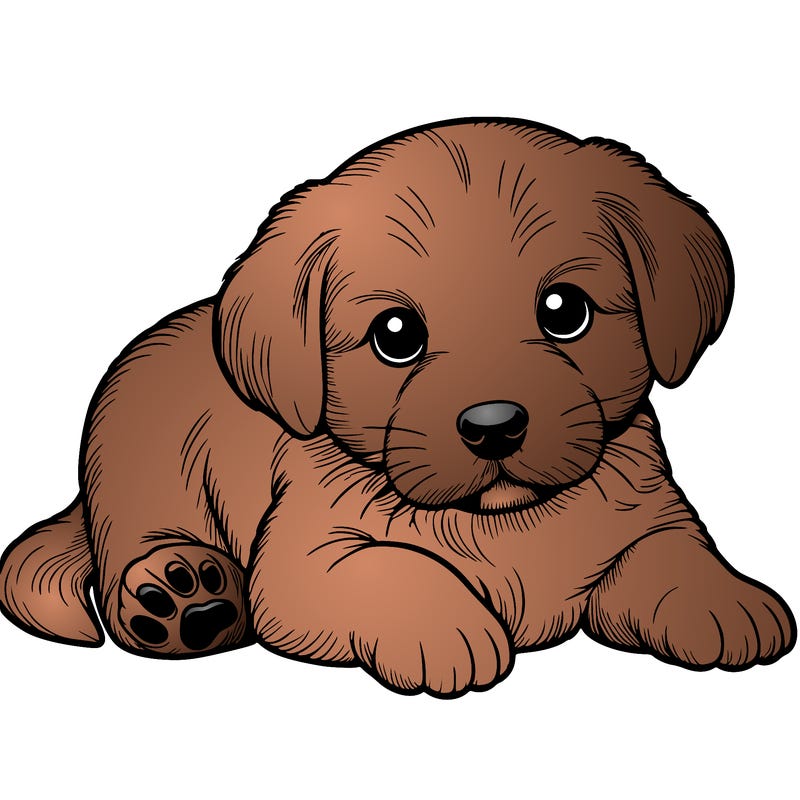 a cute realistic puppy