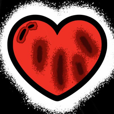a blank heart
