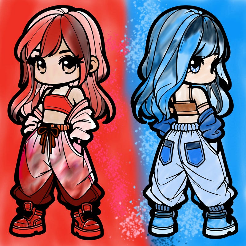 girl in crop top and baggy pants