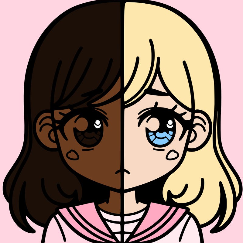 a split of a girl