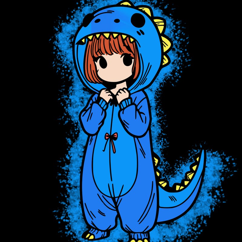 dino onesies on girl