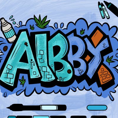 graffiti with the name abby